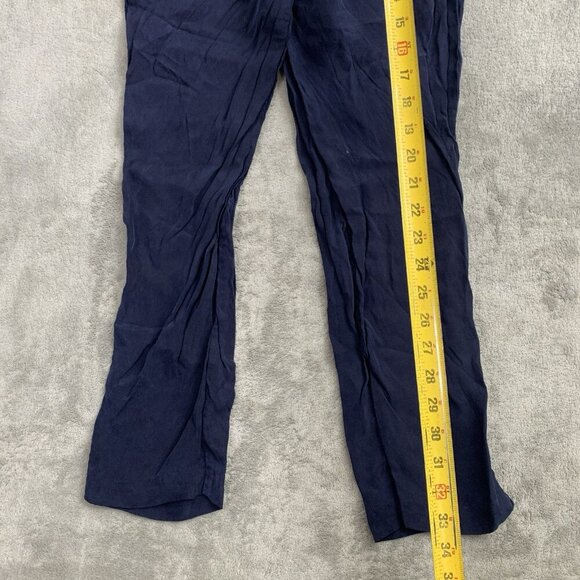 Jenni Kayne Pants Womens XS Navy Blue Rio Elastic Waist Drawstring Cupro Casual - Picture 2 of 12